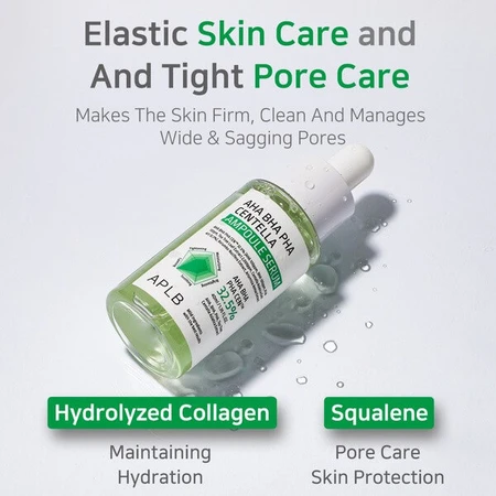 APLB AHA BHA PHA Centella Ampolla, suero facial, 40 ml.
