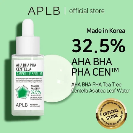 APLB AHA BHA PHA Centella Ampolla, suero facial, 40 ml.