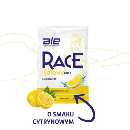 Ale Race Bebida Isotónica Sabor Limón, en polvo, 31,5 g