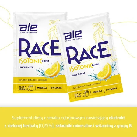 Ale Race Bebida Isotónica Sabor Limón, en polvo, 31,5 g