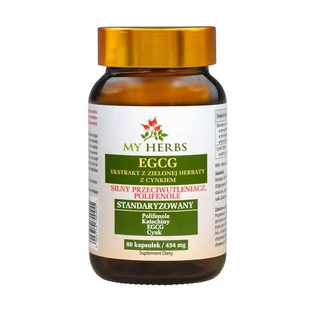 My Herbs EGCG Groene Thee Extract met Zink, capsules, 80 st.