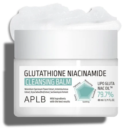 APLB Glutathione Niacinamide Cleansing Balm, makeup remover balm with glutathione and niacinamide, 80 ml