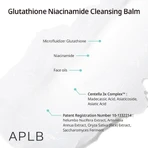 APLB Glutathione Niacinamide Cleansing Balm, makeup remover balm with glutathione and niacinamide, 80 ml