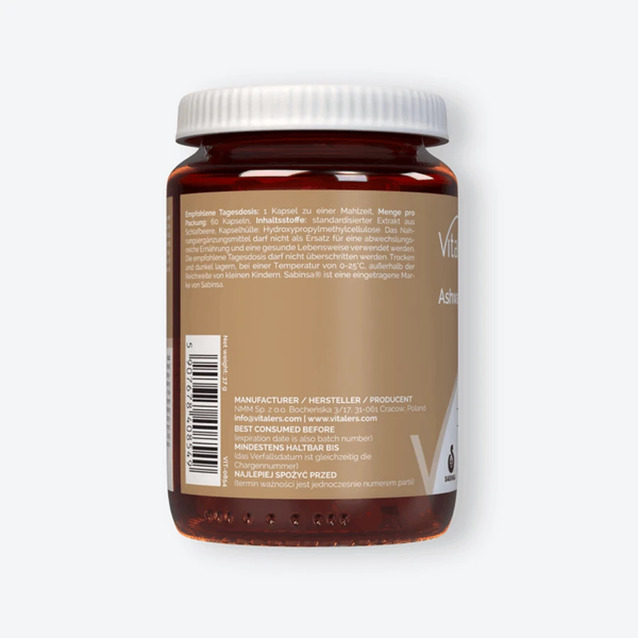 Vitalers Ashwagandha 600 mg, capsules, 60 st.
