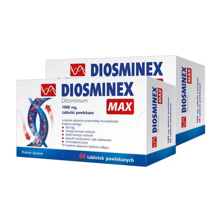Set van 2x Diosminex Max, 1000 mg, filmomhulde tabletten, 60 st.