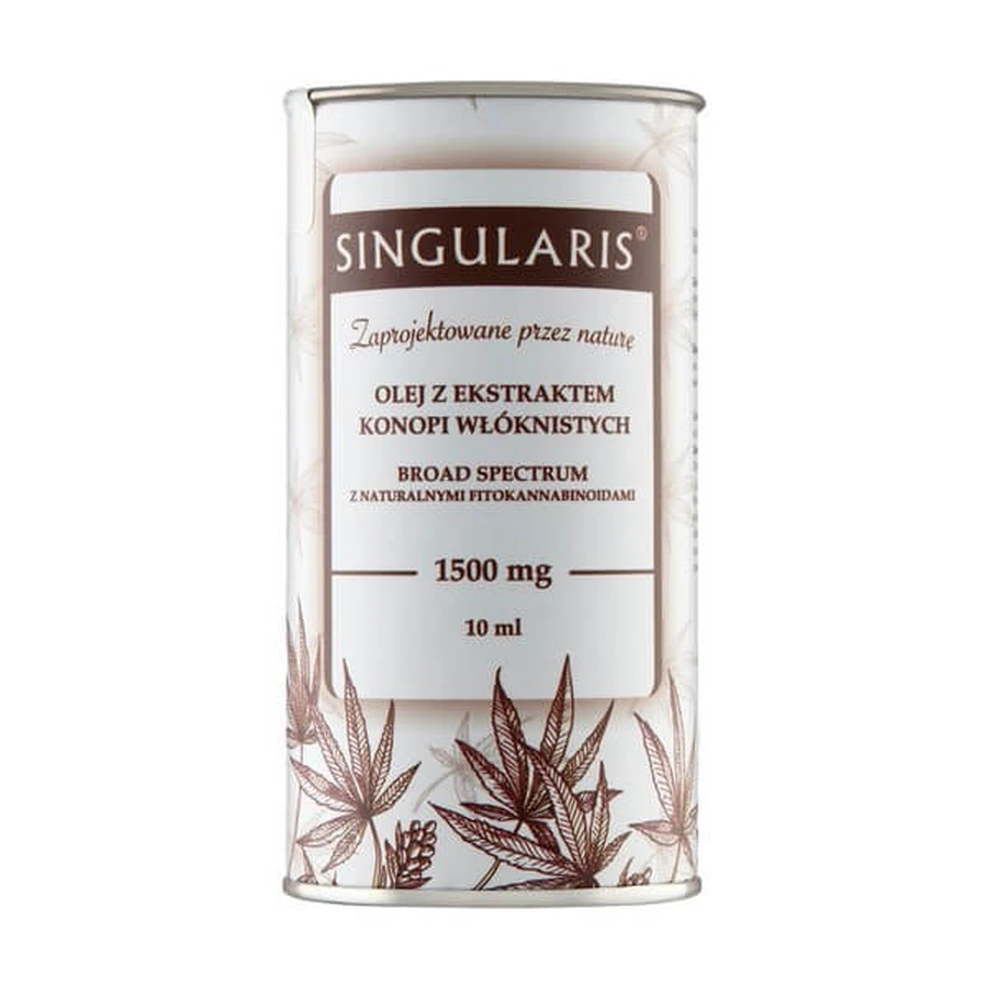 Singularis Breed spectrum vezelig hennep extract olie, 10ml