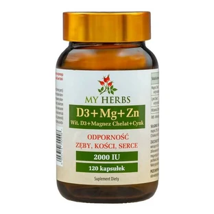 My Herbs D3 + Mg + Zn, capsules, 120 pcs.