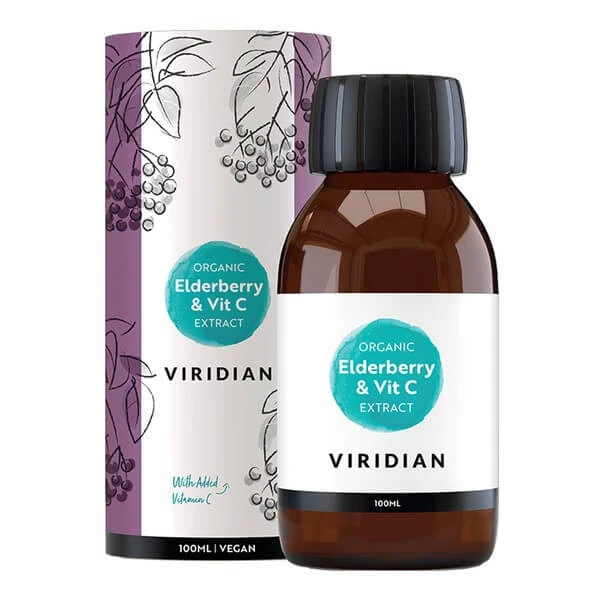 Viridian, Ecological Elderberry Extract + Vit.C, liquid, 100 ml