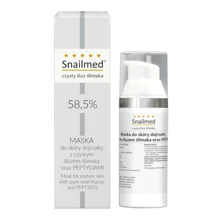 Snailmed, regenerierend-pflegende Maske mit Schneckenschleim, Hyaluronsäure und Peptiden, 50 ml