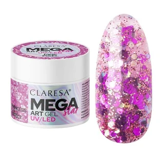 Claresa Mega Star Art Gel, embellishment gel, Pink Pixel, 10 g
