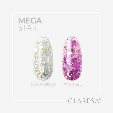 Claresa Mega Star Art Gel, embellishment gel, Pink Pixel, 10 g