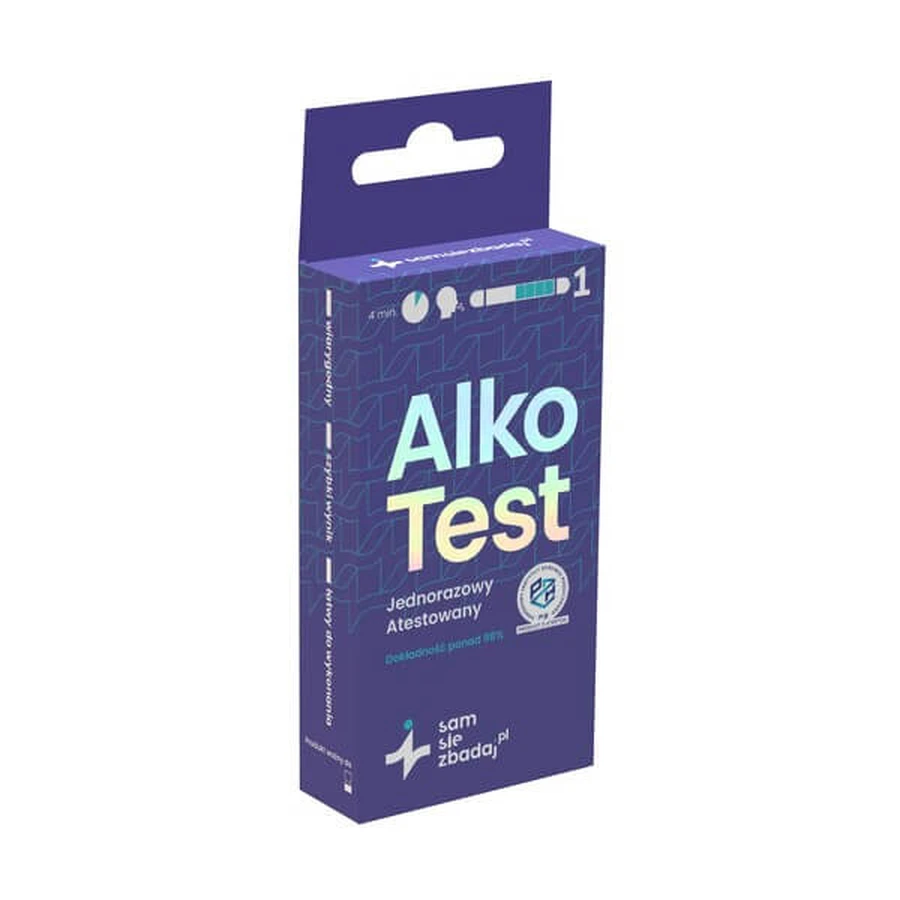 Samsiezbadaj, AlkoTEST, test à usage unique, 1 pc.