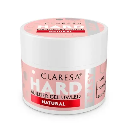 Claresa Hard&amp;Easy Builder Gel, nail building gel, Natural, 45 g