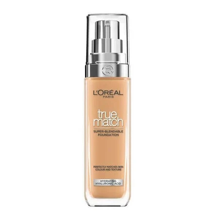 L'Oreal Paris True Match Foundation, face foundation W5 Warm Undertone/Golden Sand 30 ml.