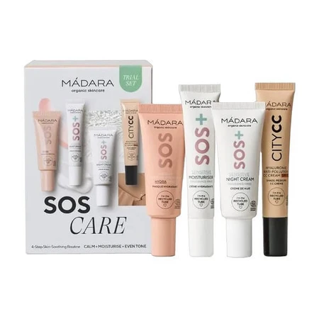 Madara SOS Care 4-stappen huidroutine, set kalmerende cosmetica, tint Medium, 1 st.