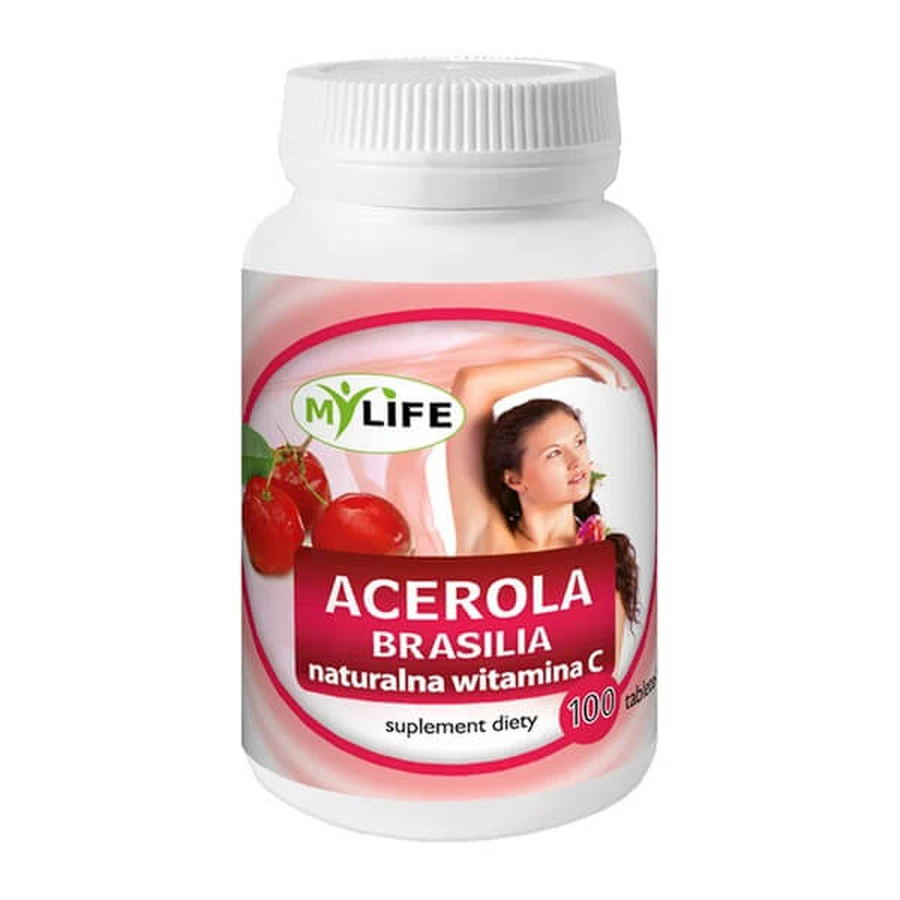 Acerola C Brasilia, vitamina C natural, comprimidos, 100 unid.