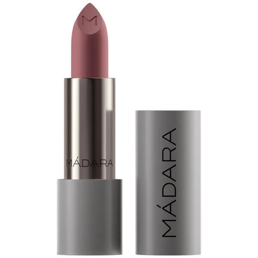 Madara Velvet Matte Cream Lipstick, rouge à lèvres mat avec un fini satiné, Cool Nude, 3.8 g