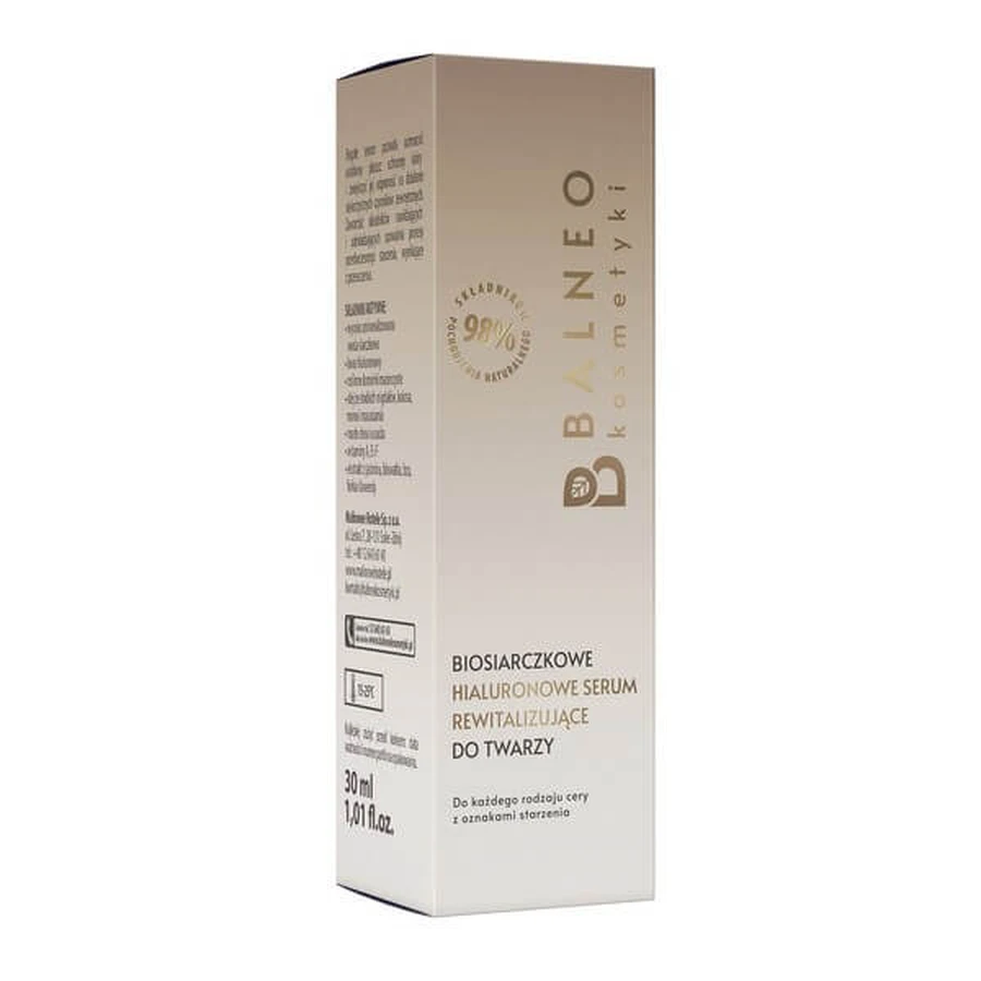 Balneocosmetics, biosulfide gezichtsserum, 30 ml