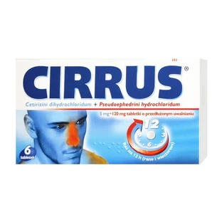 Cirrus Duo (Cirrus), 5 mg+120 mg, tabletten met verlengde afgifte, 6 st.