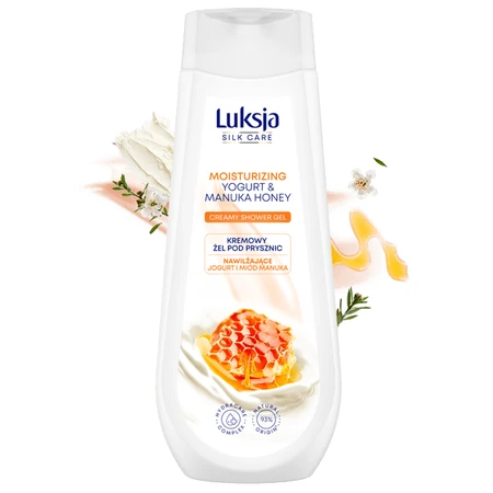 Luksja Silk Care, gel douche, Yogurt &amp ; Manuka Honey, 500 ml
