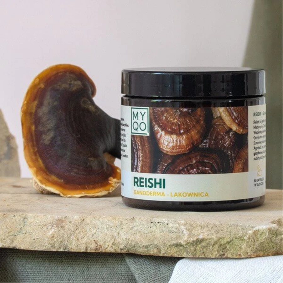 MYQO Reishi - Ganoderma lucidum - Glimworm, capsules, 90 st.