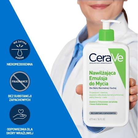 Set CeraVe, emulsión hidratante para pieles normales y secas, 473 ml + envase de recambio, recambio, 473 ml