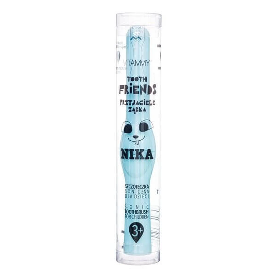 Vitammy Friends, brosse à dents sonique pour enfants, bleu clair, 36 m+, 1 pc.
