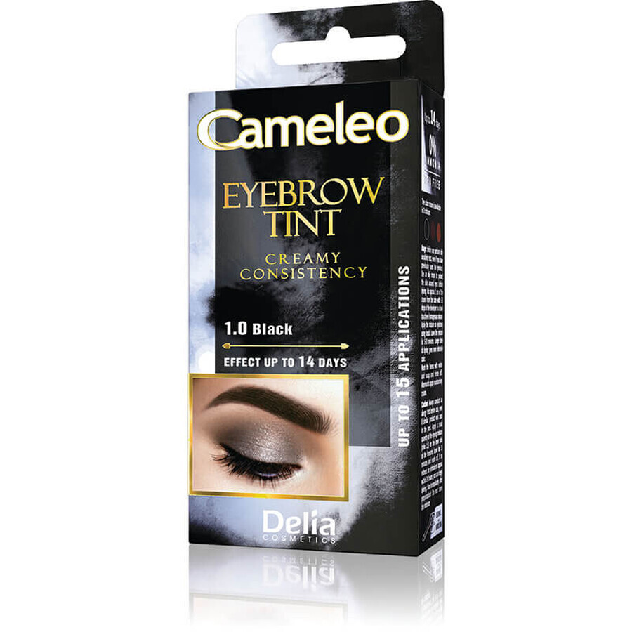 Wenkbrauwverfcrème Zwart, 15 ml, Delia Cosmetics