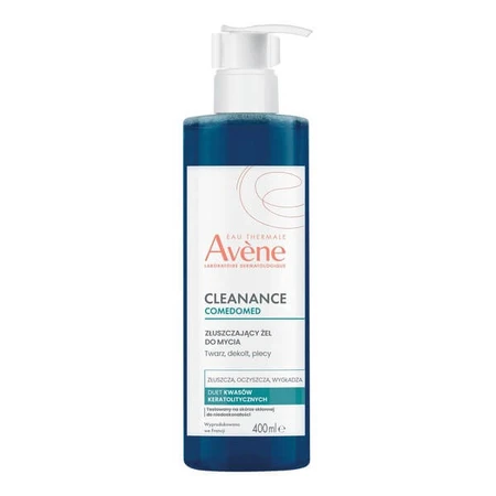 Avene Eau Thermale Cleanance Comedomed, gel limpiador exfoliante, 400 ml