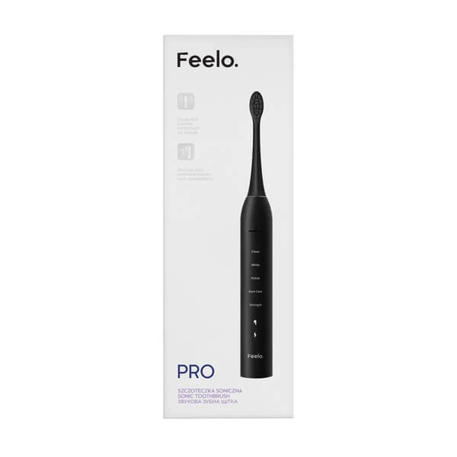 Feelo Pro, sonic toothbrush black with case, 1 pc.