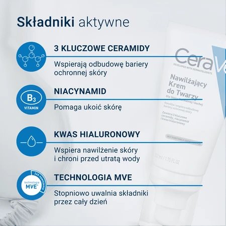 CeraVe set, reinigende reinigingsgel met ceramiden voor de normale en vette huid, 473 ml + hydraterende gezichtscrème met ceramiden, 52 ml