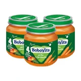 Set of 3 x BoboVita, apples with carrots, 4 m+, 125 g