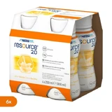 Set of 6 x Resource 2.0, vanilla flavored liquid, 4 x 200 ml