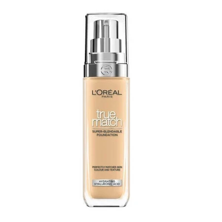 L'Oreal Paris True Match Foundation, gezichtsfoundation W4 Warme Ondertoon/Goud Natuurlijk, 30 ml.