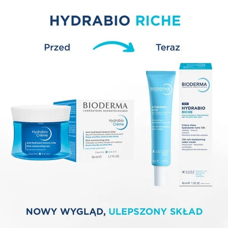 Bioderma Hydrabio Riche, crema hidratante rica, 40 ml