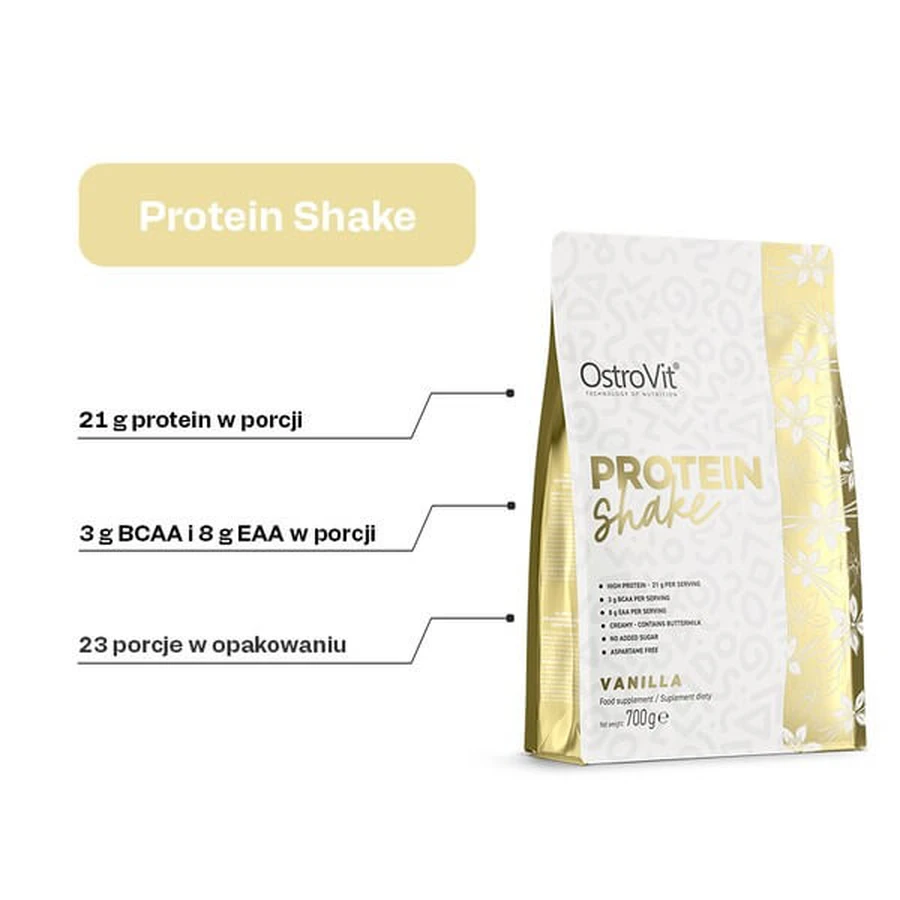 OstroVit Protein Shake, poudre, saveur vanille, 700 g