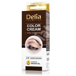 Crema tinte cejas Marrón Oscuro, 15 ml, Delia Cosmetic