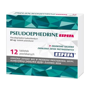 Pseudoephedrine Espefa, 60 mg, comprimés pelliculés, 12 pièces