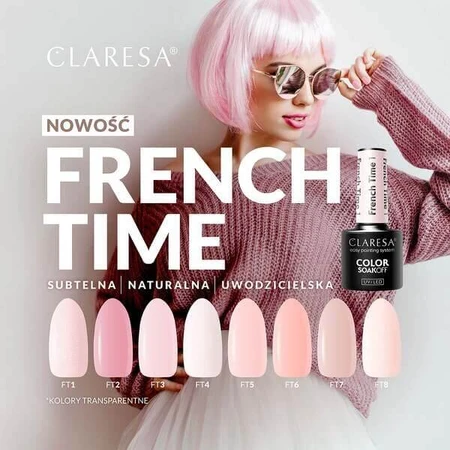 Claresa, vernis hybride, French Time 1, 5 g