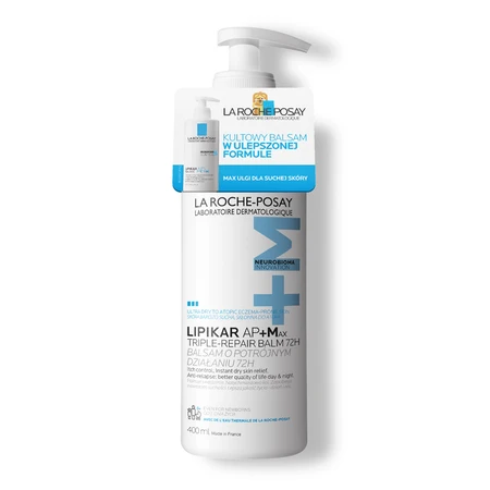 La Roche-Posay Lipikar Baume AP+Max, loción triple acción, 400 ml