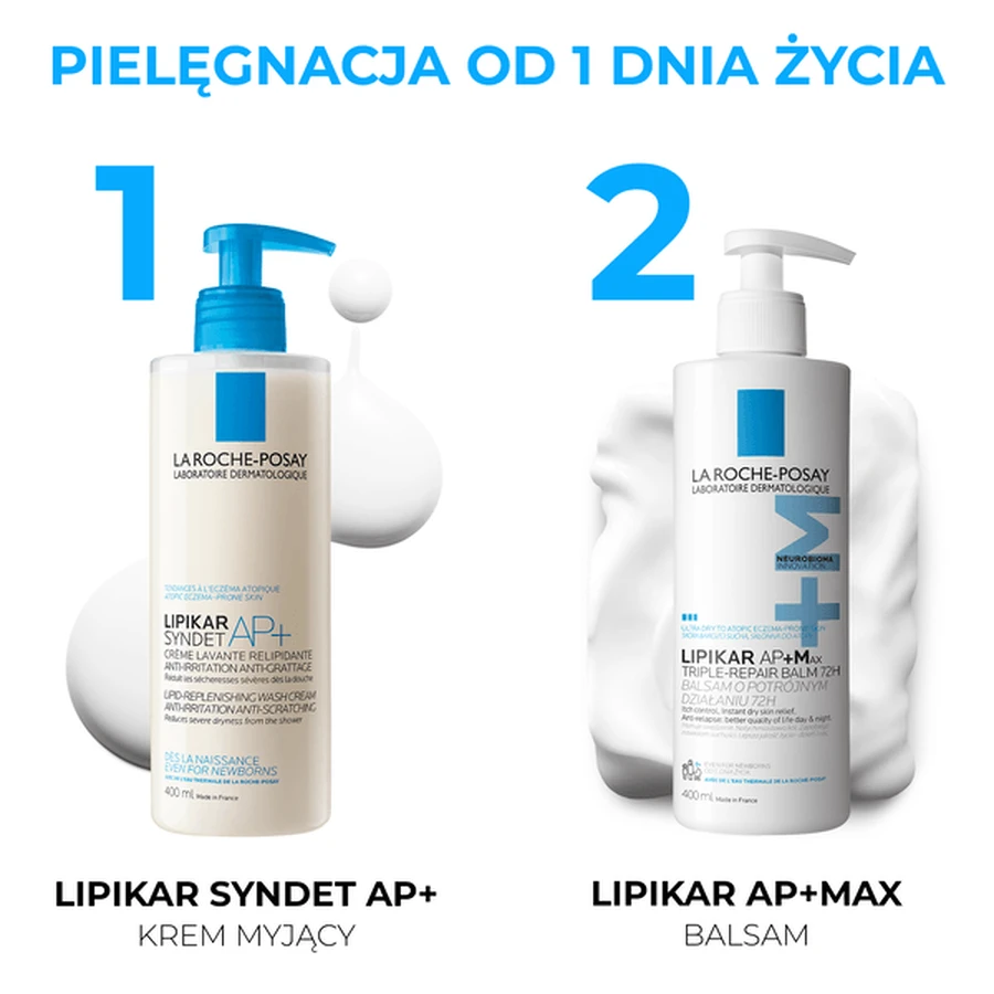 La Roche-Posay Lipikar Baume AP+Max, loción triple acción, 400 ml