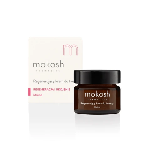 Mokosh regenerating anti-pollution face cream, raspberry mini, 15 ml