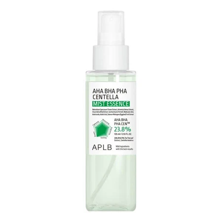 APLB AHA BHA PHA Centella Mist Essence, Gesichtsnebel-Essenz mit Säuren und Centella Asiatica, 105 ml.