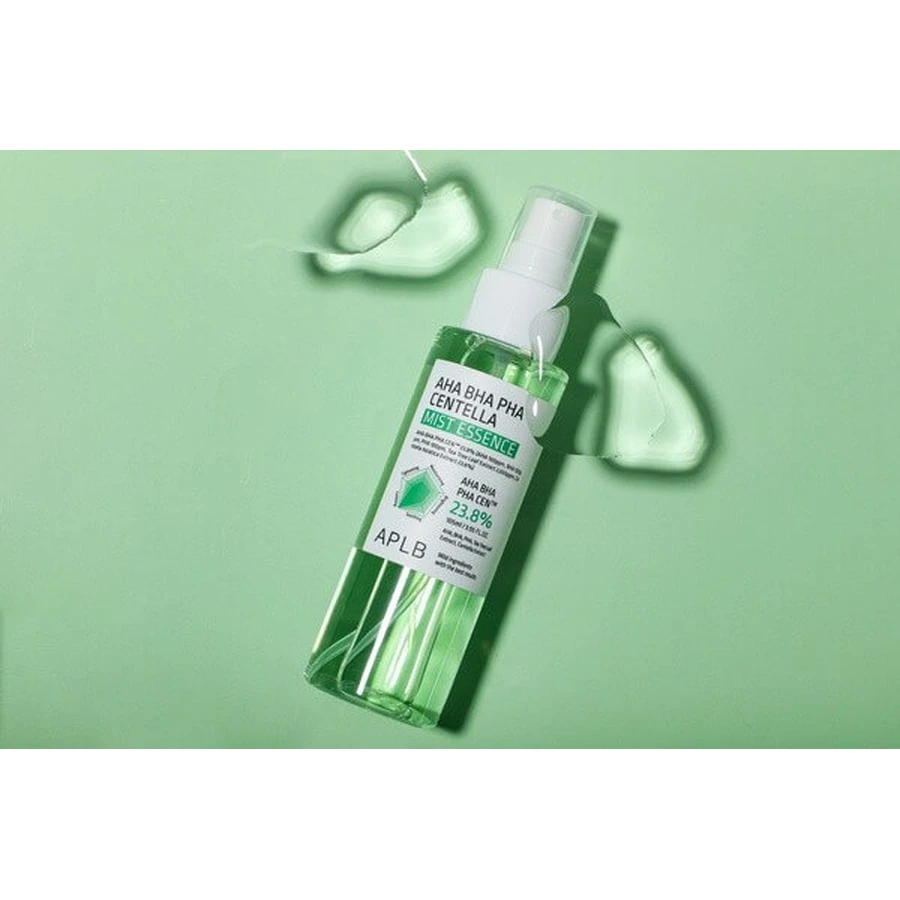 APLB AHA BHA PHA Centella Mist Essence, Gesichtsnebel-Essenz mit Säuren und Centella Asiatica, 105 ml.