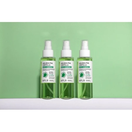APLB AHA BHA PHA Centella Mist Essence, Gesichtsnebel-Essenz mit Säuren und Centella Asiatica, 105 ml.