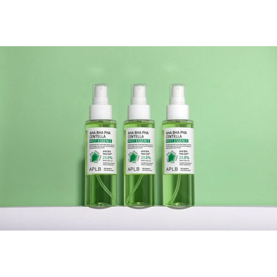 APLB AHA BHA PHA Centella Mist Essence, Gesichtsnebel-Essenz mit Säuren und Centella Asiatica, 105 ml.