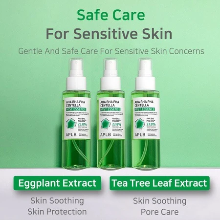 APLB AHA BHA PHA Centella Mist Essence, Gesichtsnebel-Essenz mit Säuren und Centella Asiatica, 105 ml.