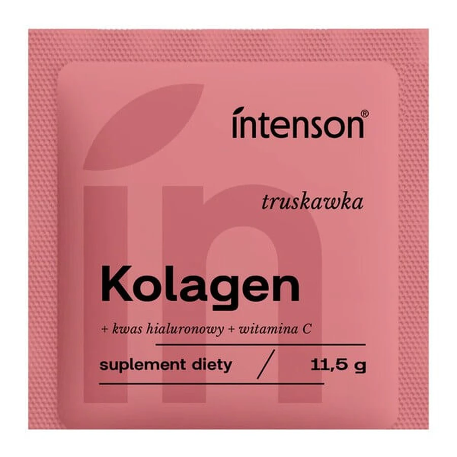Intenson Colágeno + ácido hialurónico + vitamina C, polvo, sabor fresa, 11,5 g