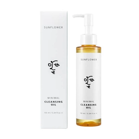 Ottie Sunflower Minimal Cleansing Oil, reinigende gezichtsolie met zonnebloemolie, 155 ml