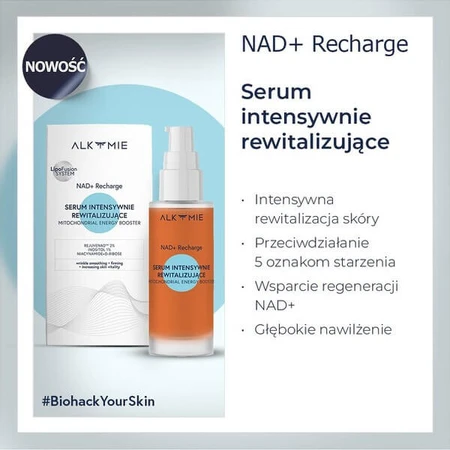 Alkmie NAD+ Recharge, intensiv revitalisierendes Serum, 30 ml